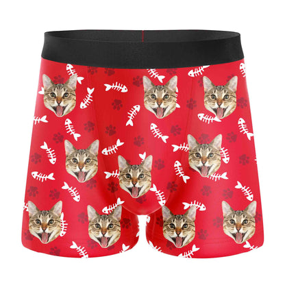 Custom Cat Boxers-Red