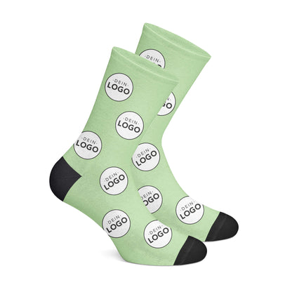 Custom Logo Socks-Green