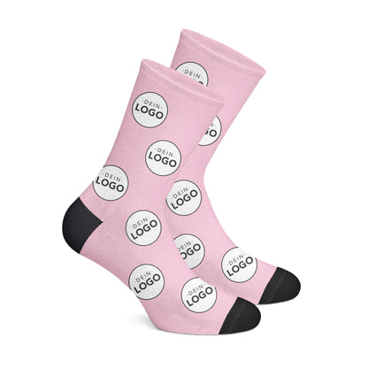Custom Logo Socks-Pink