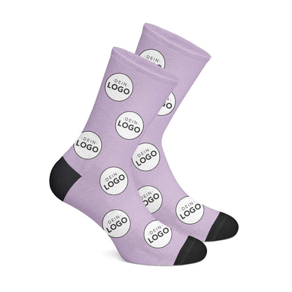 Custom Logo Socks-Purple