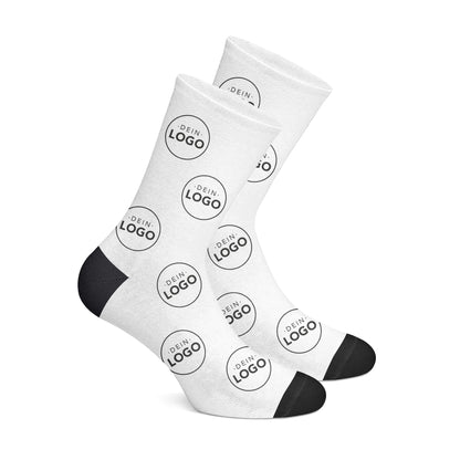 Custom Logo Socks-White